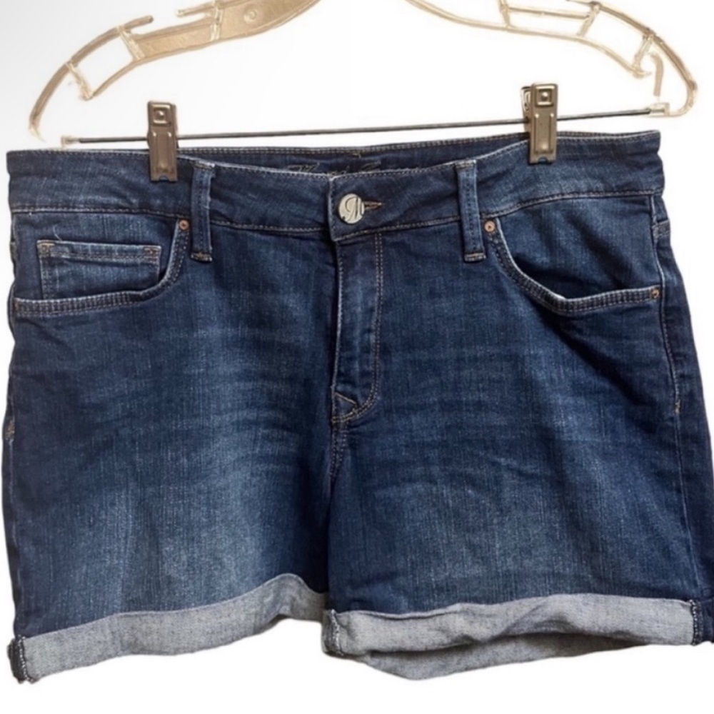 MAVI Rolled rolled Cuff Jean Shorts Women's dark wash vacation outdoors summer